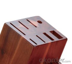 knife seat,F-KB013 acacia wood knife seat，your best choice