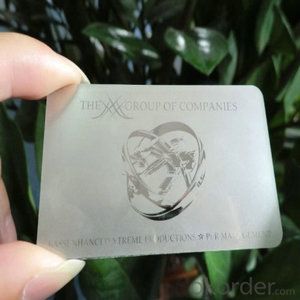 metal business card Stainless steel business card System 1