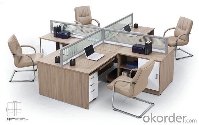Office  Table  Office MDF Wood Furniture Desk 2015 High Quality CNC02