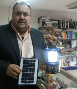 Solar lantern with AC charger & PV module & Mobile charger System 1
