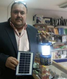 Solar lantern with AC charger & PV module & Mobile charger