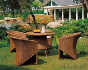 Fashionable Artificial Wicker Classic Dining Furniture System 1