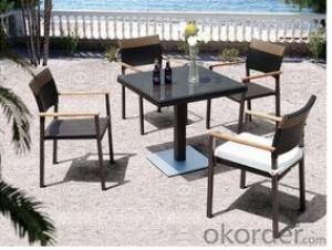 Outdoor Rattan Furniture Cafe Table Chair Set Alu Furniture Legs