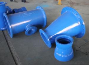 DI Pipes in Water project,ductile iron double flanged taper with concentric