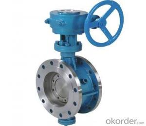 Flange type rubber seated butterfly valve with by pass