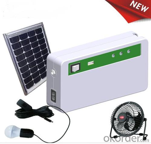 New Energy Solar Storage System with 3pcs 12V DC LED bulb System 1