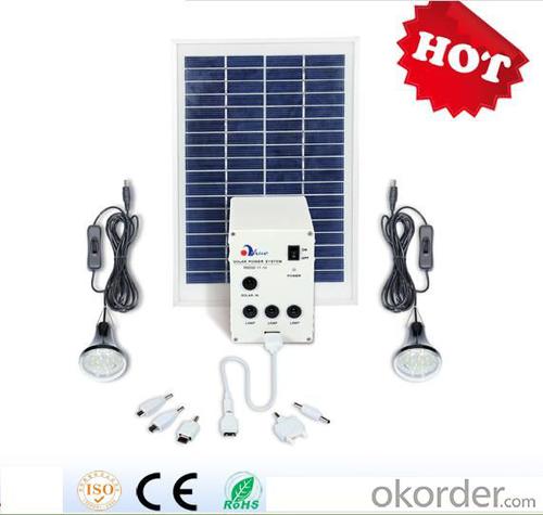 Solar Energy System For Home Use With Solar lamp ,Cell Phone Charger(CE Certificate) System 1