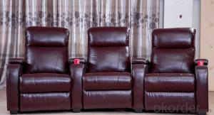 Manual Recliner and Leather Functional Sofa in Full Set