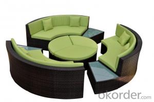 Patio Rattan Sofa for Outdoor use in Garden Wicker System 1