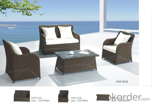 Patio Rattan  Sofa for Wicker Chair Garden System 1