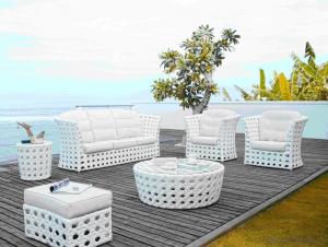 Patio Rattan  Sofa for Wicker Outdoor Chair Garden System 1