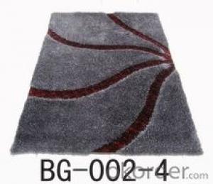 Shaggy Carpet with Leather Design Made in China