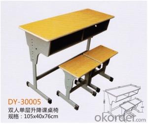 School Adjustable Student Double Desk and Chair  2015 Hot Sale DY-30005