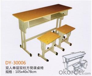 School Adjustable Student Double Desk and Chair  2015 Hot Sale DY-30006