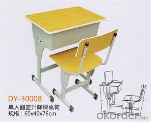 Adjustable Single Desk with Revolving Top and Chair  DY-30008 System 1