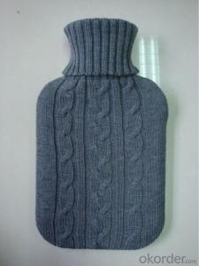 Rubber Hot Water Bottle with Knitted Cover