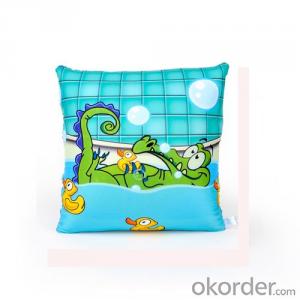 Cute Square  Beads Pillow with Cartoon Priting