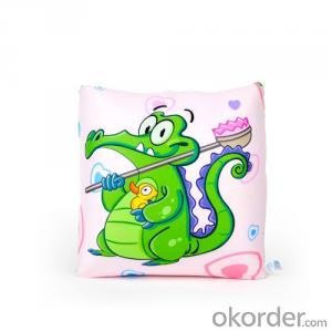 Square  Beads Pillow with Cute Alligator Priting