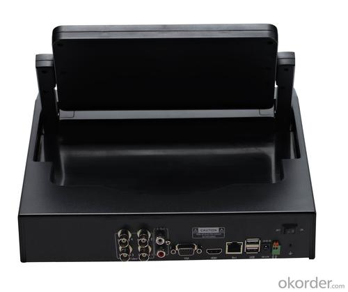 7inch LCD 4ch H.264 DVR/NVR/HVR/Screen 4 in1 home security