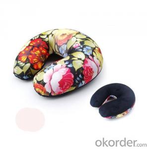 Memory Foam Travel Pillow Filled with polystyrene beads