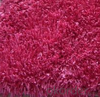 Carpets of Purple Color Long Pile Polyester Spaghetti