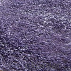 Carpets of Purple Color Long Pile Polyester Spaghetti