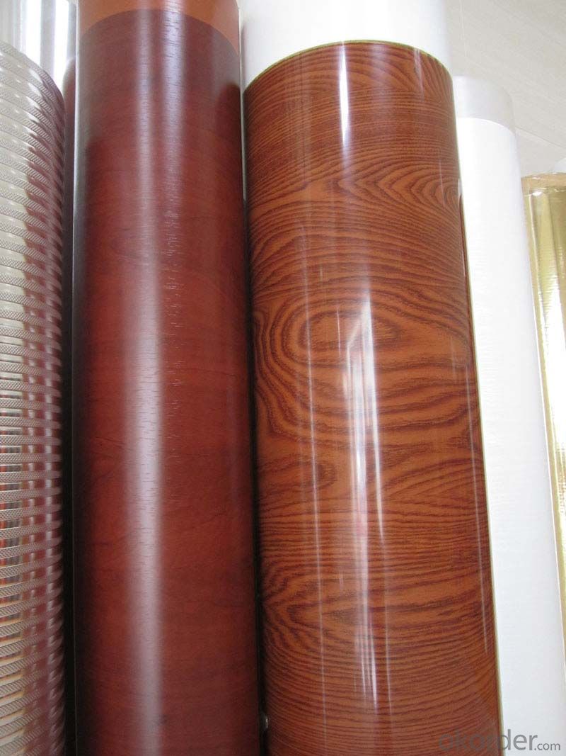 PVC Wood Grain Membrane Film for Decoration