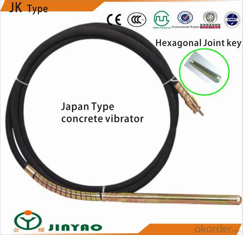 Japanese concrete vibrator 38mm*6m with hexagonal joint key System 1