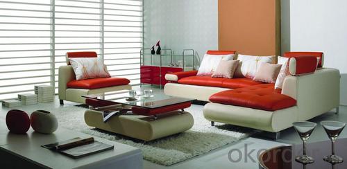 Chaise Leather Sofa, Living Room Leisure Sofa System 1