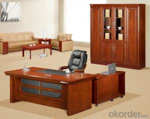 Classic Design Wooden Office Executive Table with Side Cabinet of good quality