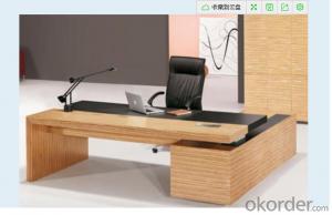 Popular Classic Design Wooden Office Executive Table with Side Cabinet System 1