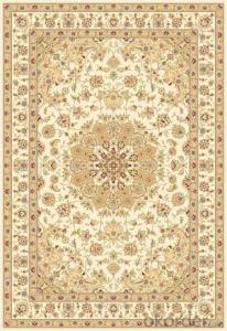 Viscose Wilton Carpet and Rug Beige Color Rectangle Shape