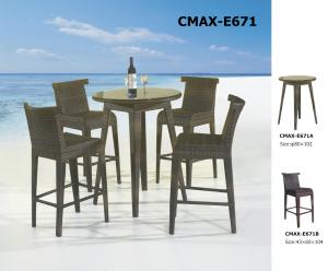 Outdoor Furniture Bar Sets with Armless Chair CMAX-E671 System 1