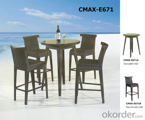 Outdoor Furniture Bar Sets with Armless Chair CMAX-E671 System 1