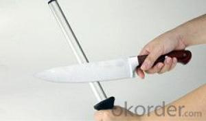 Knife Sharpening Stone 12'' Stainless Steel Rod Sharpener