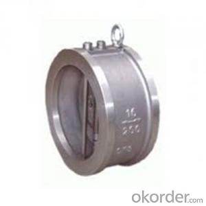Swing Check Valve Wafer Type Double Disc Body Material CF8C