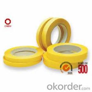 Double Sided Tissue Tape  Solvent Based Adhesive Yellow Color