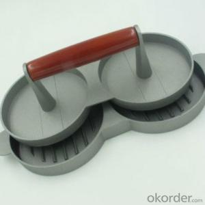Double Metal Aluminium Hamburger Press for Easily Making Burger Two Sections