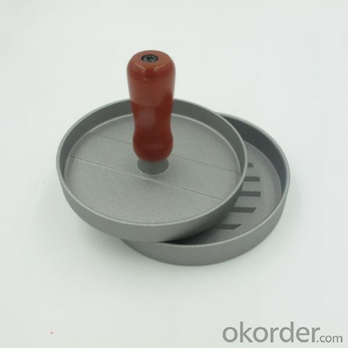 PP Handle OVOS Aluminum Non-Stick Hamburger Press with 100 Free Patty Papers 