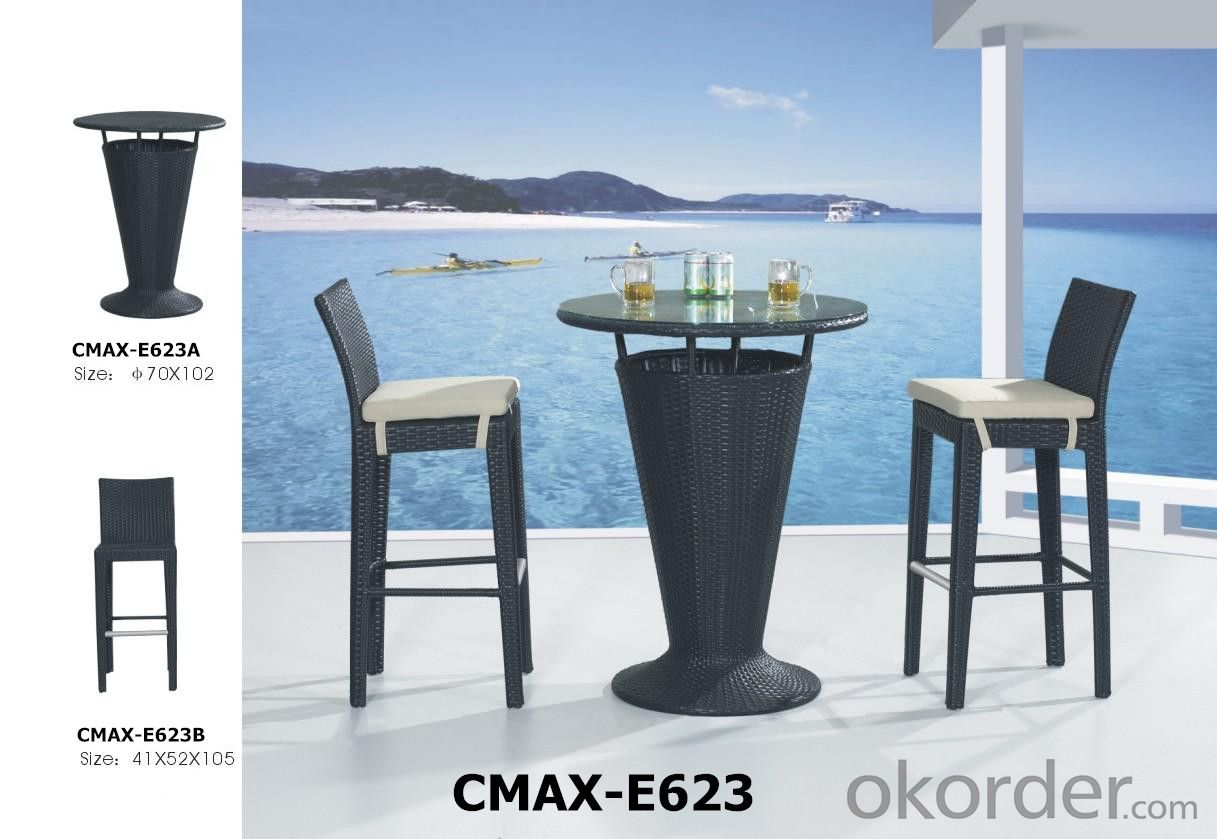 Bar Set for Restaurant Outdoor Furniture  with Waterproof Cushion CMAX-E626