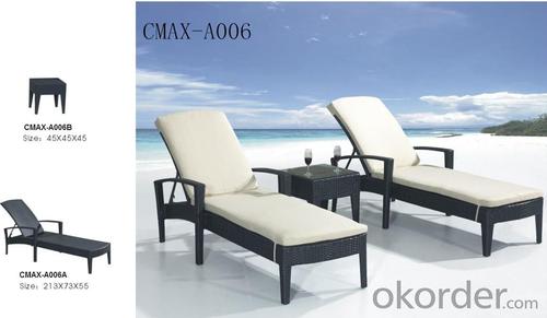 Outdoor Furniture Beach Lounger with Waterproof Cushion CMAX-A070 System 1