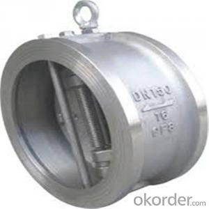Swing Check Valve Wafer Type Double Disc DN 300 mm