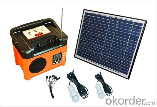 SOLAR  POWER SYSTEM  +FM RADIO +Built-in battery +USB System 1