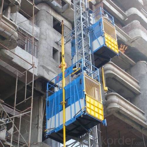 Construction Hoist Liftng New Twin Cage Lifter