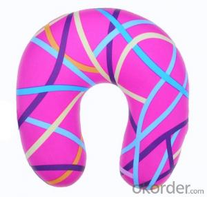 Nice Neck Cushion With Colorful Line Pattern