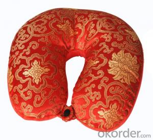 Polyester Travel Pillow With Beautiful Flower Pattern