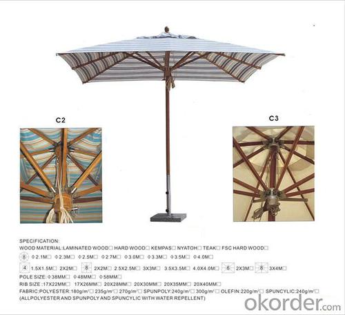 Big Outdoor Umbrella Square Umbrella 300 mm System 1