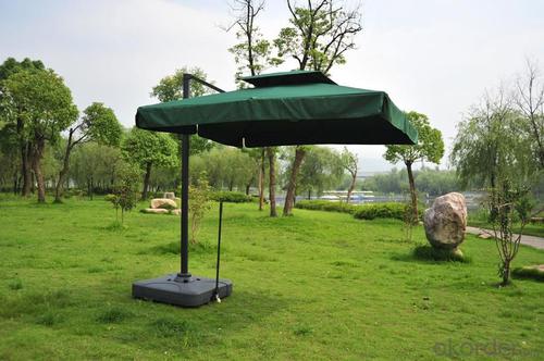 Roma 300cm Square Tilte Outdoor Umbrella System 1