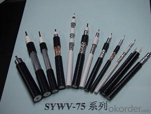 PE physical foaming insulated coaxial RF cable SYWV（Y）-75-5