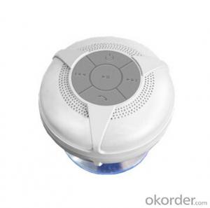 Bluetooth Shower Speakers with Suction Cup White Waterproof Stereo Wireless